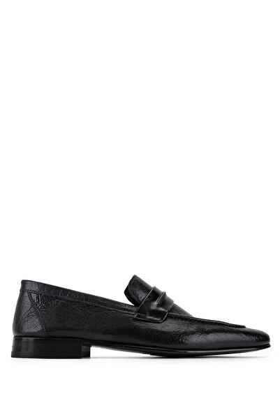 Tamer Tanca Men's Genuine Leather Black Classic Shoes