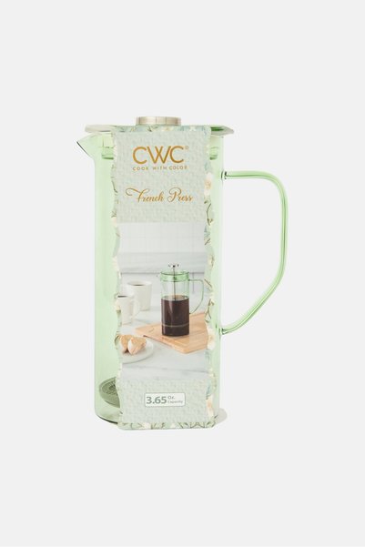 Cook With Color Glass Coffee French Press, Light Green