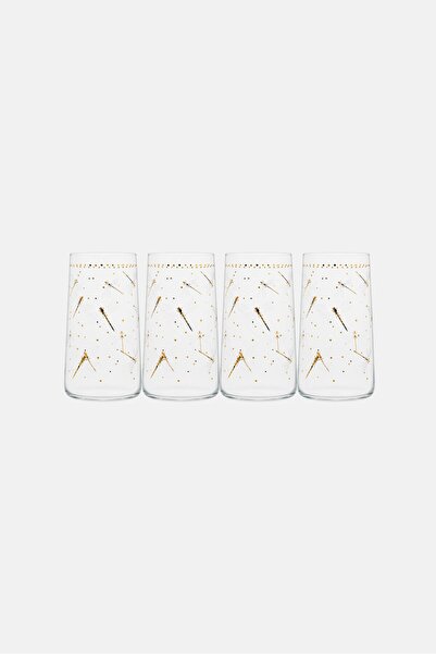Rakle Set Of 4 Premium Hiball Glasses, Transparent