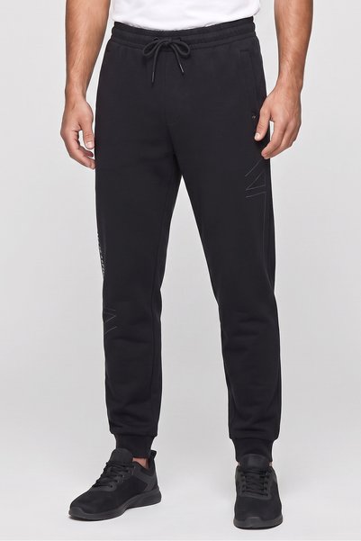 Anta Men Sportswear Fit Drawstring Outdoor Track Pants, Black