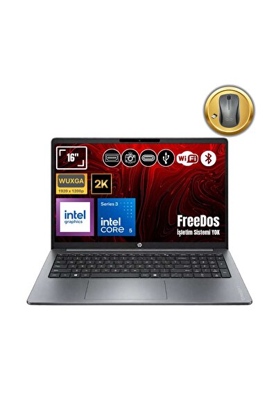 HP OmniBook 3 16-bu0022nt Core 5 315 8GB 512GB SSD 16" 2K IPS FreeDOS Noteboo...
