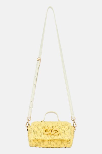 Jovial Women Textured Cross Body Bag, Yellow