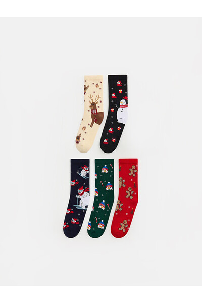 LC Waikiki 5-Piece New Year Themed Boys' Socks from Uzg Store for Style Enthu...