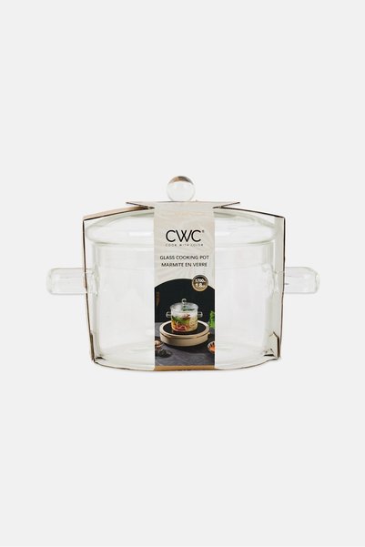 Cook With Color Glass Cooking Pot, Transparent