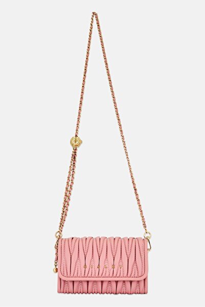 Sisley Women Brand Logo Cross Body Bag, Pink