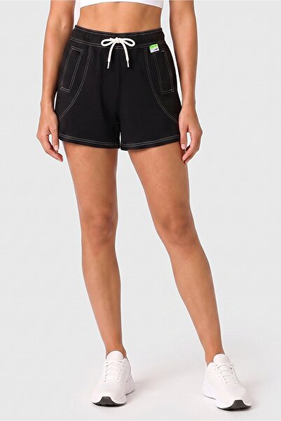 Anta Women Relaxed Fit Outdoor Solid Short, Black