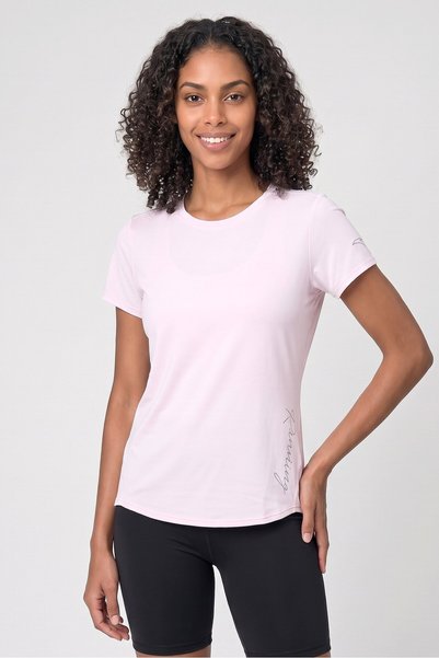 Anta Women Regular Fit Short Sleeve Running Top, White