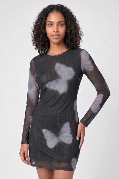 Cropp Women Allover Print Mini Dress, Multicolor