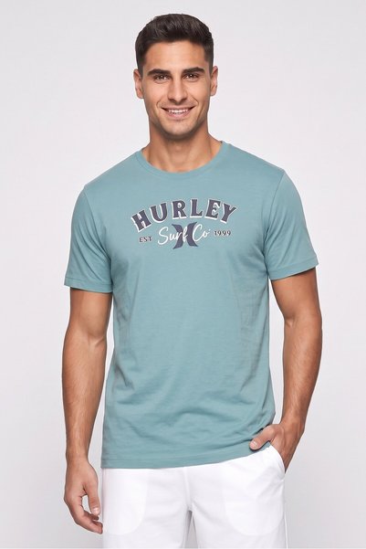 Hurley Men Sportswear Fit Short Sleeve Outdoor T-Shirt, Green