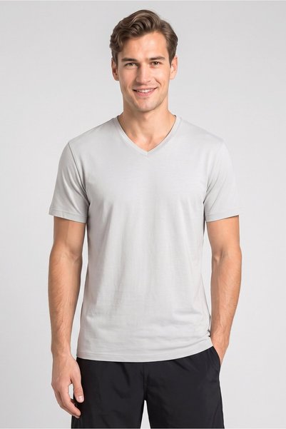 SKECHERS Men Sportswear Fit Short Sleeve Outdoor T-Shirt, Grey