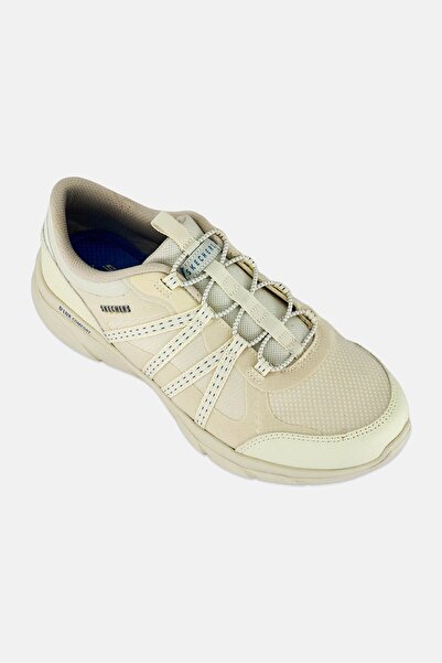 SKECHERS Women DLux Comfort Harmony Slip On Running Shoes, Off White
