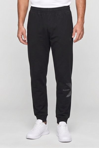 Anta Men Regular Fit Brand Logo Training Track Pants, Black
