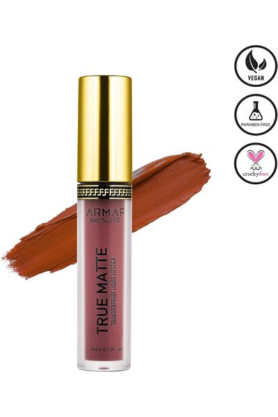 Armaf Beauté True Matte Liquid Lipstick - Long Lasting Lipstick, Copper Canyo...