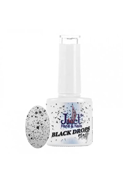 Janet Hand&Nails Negru Mat Picături