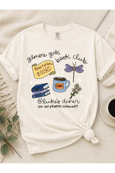 Vordevia Μπλουζάκι Gilmore Girls με στάμπα από βαμβάκι σε μεγάλο μέγεθος