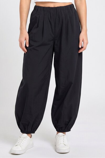 Threadbare Women Balloon Fit Solid Track Pants, Dark Navy