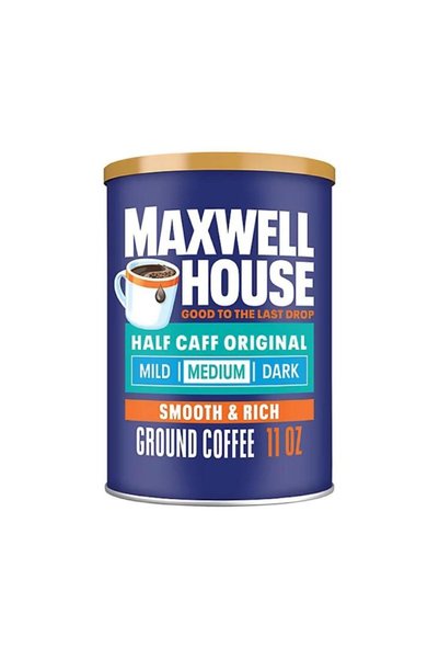 Maxwell House ماكسويل هاوس قهوة نصف كافيين - مزيج من القهوة العادية و منزوعة ...
