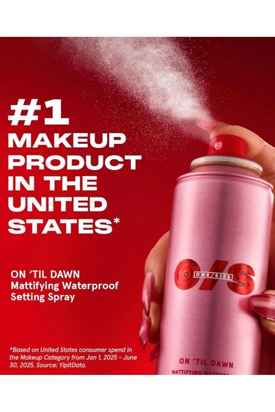 ONE SIZE by Patrick ONE/SIZE by Patrick Starrr On 'Til Dawn Mattifying Waterproof Setting Spray | Long-Lasting Makeup Fixer with All-Day Matte Finish | Lightweight, Oil-Control Face Mist | 3.4 oz (Pack of 1)