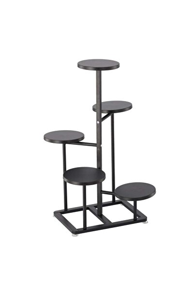 MyOfficeShop Suport de flori cu structură metalică, 5 niveluri, cu rafturi ro...