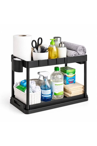 Vivuzono 2-Tier Under Sink Organizer Multipurpose Pull-Out Storage Rack