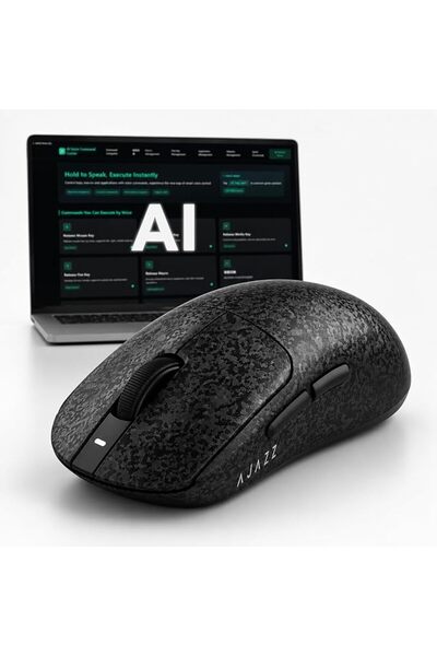 Generic فأرة ألعاب ذكية AJ199 مع مستشعر PAW3311 بوزن 60 جرام ومفاتيح ذكية بتق...