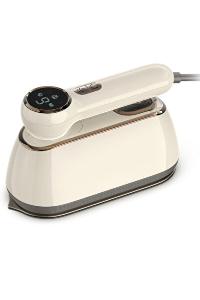 HALEY Hy-2005 2000W Portable Garment Steamer, Lcd & Digital Display, 180° Rotatable Handle, 6 Steam Modes, Vertical & Dry Ironing, 150ml Tank for Home & Travel - White Color