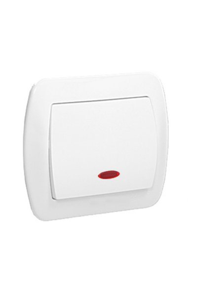 Elmar Întrerupător CHORD unipolar P/T cu iluminare albă - E131AA-KN034