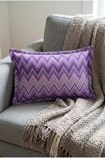 Alseko Concept 02-Husă de pernă cu model zig-zag imprimat, 43x43 cm