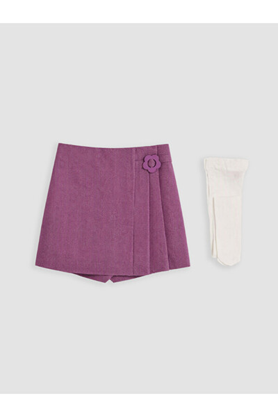 LC Waikiki Floral Detailed Girls' Shorts Skirt and Pantyhose for Style Enthusiasts from Uzg Store
