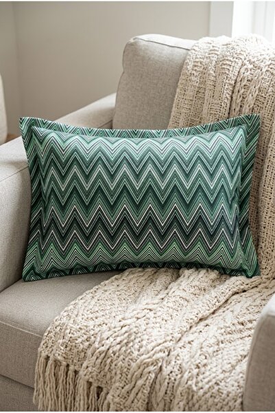 Alseko Concept 02-Husă de pernă cu model zig-zag imprimat, 43x43 cm
