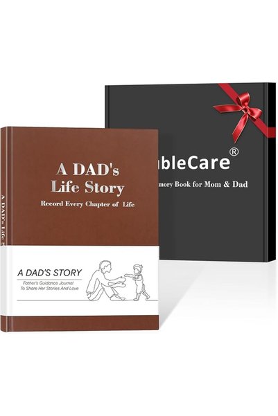 DoubleCare دفتر فارغ من دبل كير بلون بني، قطعة واحدة، مقاس 25 x 19 سم، بحافظة...