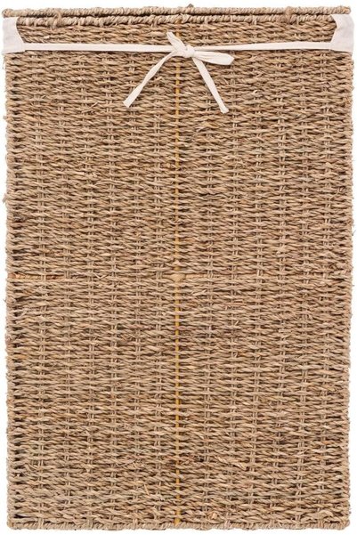 5five Simple Smart 5Five Coș de rufe împletit din trestie, cu cadru metalic, 40 litri, 37x22x55 cm, Maro