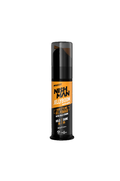 NISHMAN Jellyboom Water Based Hair Styling Gel Pomade Ultra Hold Strong 150ml