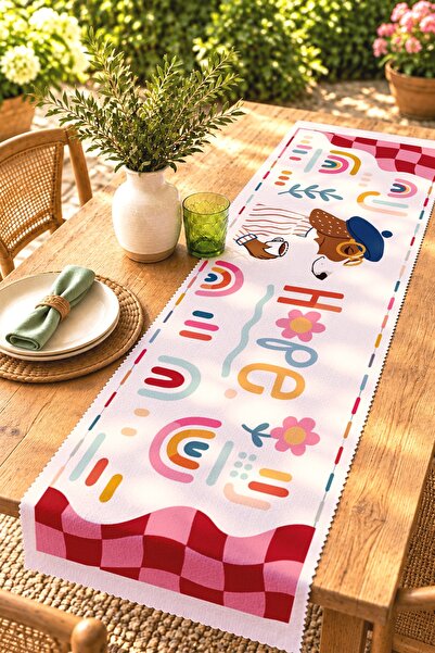 EVPANYA Colorful Rainbows Patterned Runner/Tablecloth/Placemat