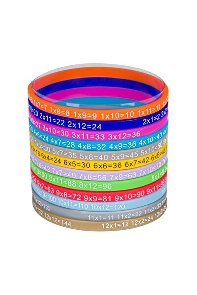 OEM Bratari Educative Colorate Tabla Inmultirii - 12buc