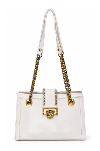 Levidor Stylish Design Women's Shoulder Bag with White Chain Strap Detail