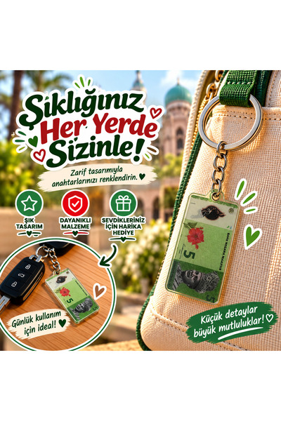 seymen bıçakçılık 5 Malaysian Ringgit Money Pattern Keychain – Decorative and...