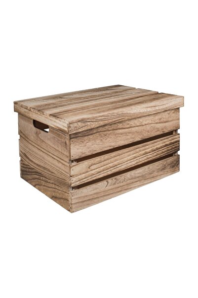 OEM Ladă Decorativă din Lemn cu Capac și Mânere, 42x31x24 cm