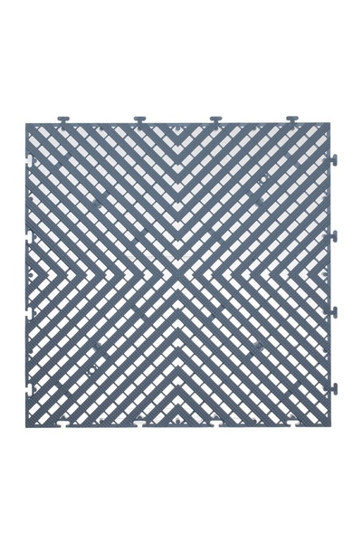 OEM Placă Podea Exterior Gri din Plastic 40x40 cm, Perforată și Antiderapantă