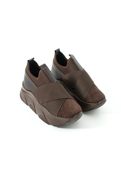 kajal ayakkabı LJN 7526 Pantofi casual cu talpă înaltă și curele încrucișate