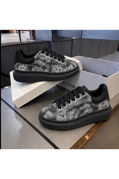 dehaine Adidași bărbați ROYAL PYTHON, sneakers casual cu imprimeu Snake Skin,...