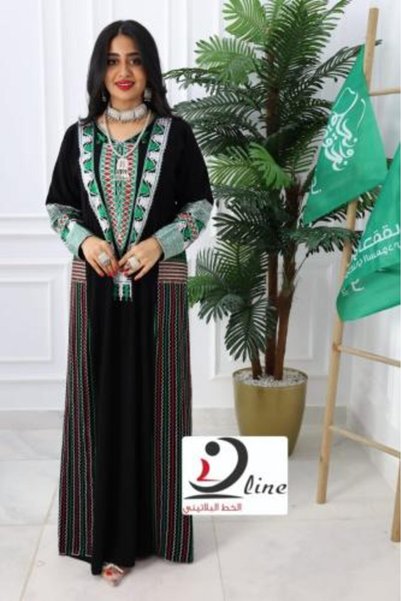platinum line جلابية أسيري رويال كريب الفاخرة