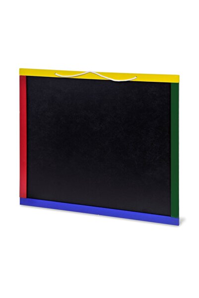 OEM Tablă Neagră pentru Cretă 55x50 cm, Cadru din Lemn Colorat și Șnur de Agă...