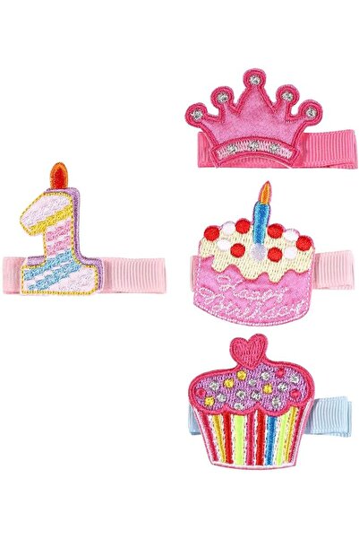 BBTDIN Baby Birthday Hair Clips Pin Birthday Girls Hairclips Cake Crown Girls...