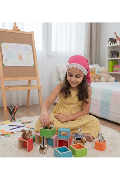 tayuya Bonetă triunghiulară din dantelă 100% viscoză pentru fete (2-9 ani) - ...