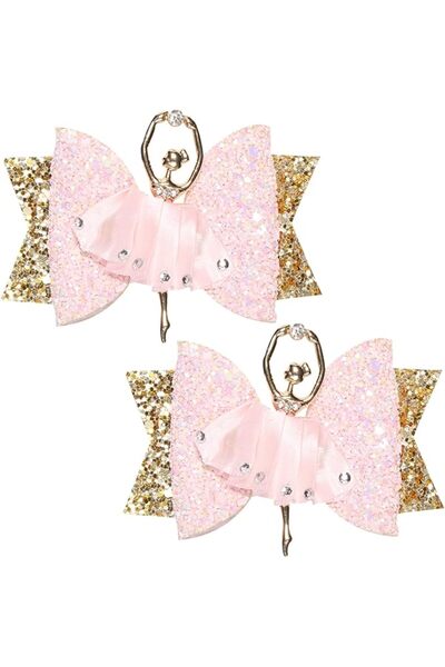EOMTUR 2Pcs Ballet Bows for Girls Hair Ballerina Accessories for Girls Bow Rh...