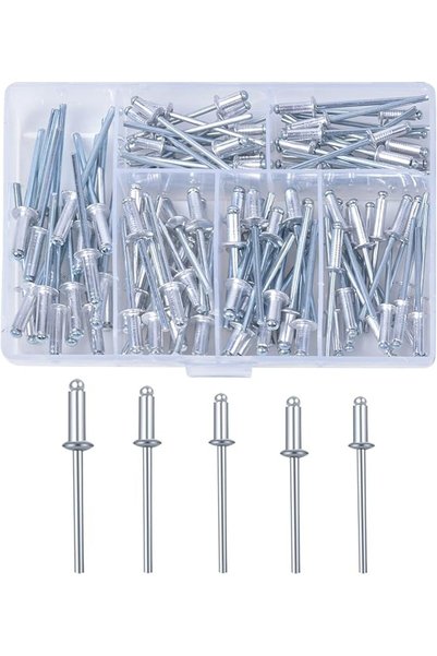 YILANJIN 120 Pcs Aluminum Blind Rivets Assortment Kit, 6 Sizes M3.2 x 7, M3.2...