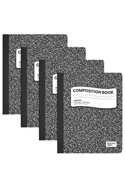 GENERAL E-CLIPS USA Composition Notebooks, Unruled Composition Notebook, Hard...