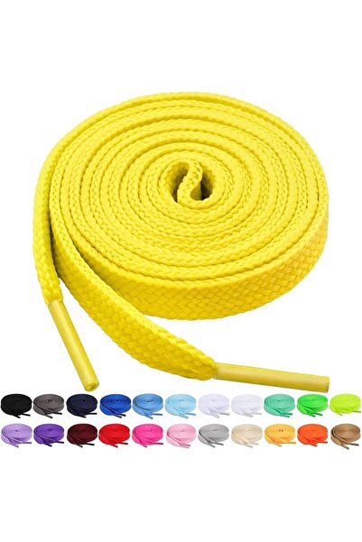 Generic 2Pairs Flat Shoe Laces for Sneakers,10MM Thick Flat Coloured Durabili...