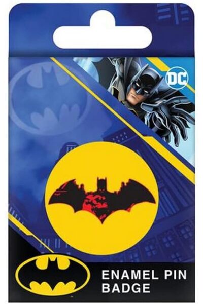 Pyramid International Batman Enamel Pin Badge (Red Design) 5cm x 1.5cm - Offi...